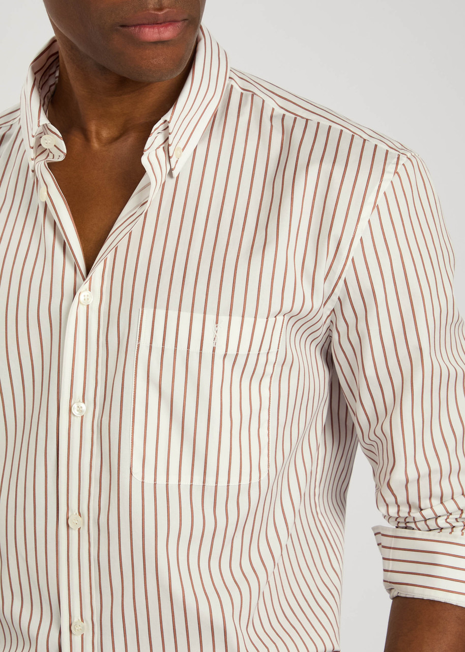 Saint Laurent Striped Cotton-poplin Shirt - 5