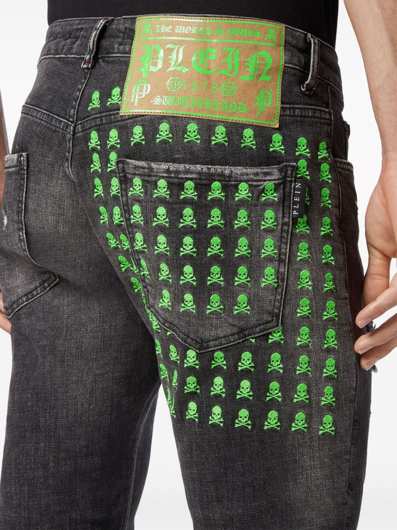 paint-splatter straight-leg jeans 4