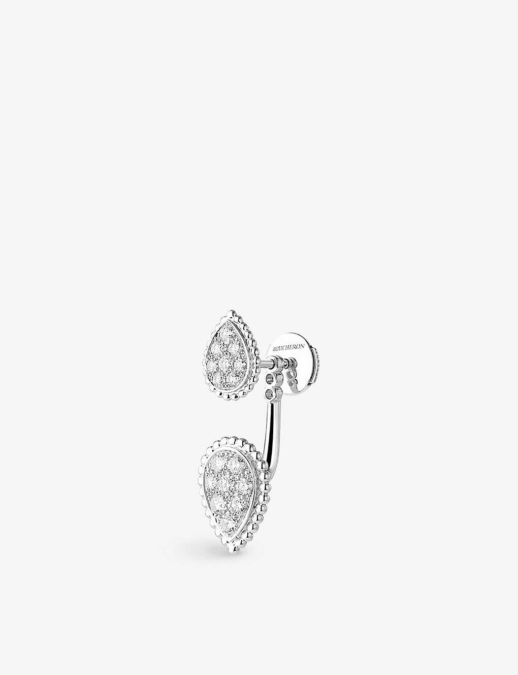 Serpent Bohème 18ct white-gold and 0.49ct diamond single earring - 2