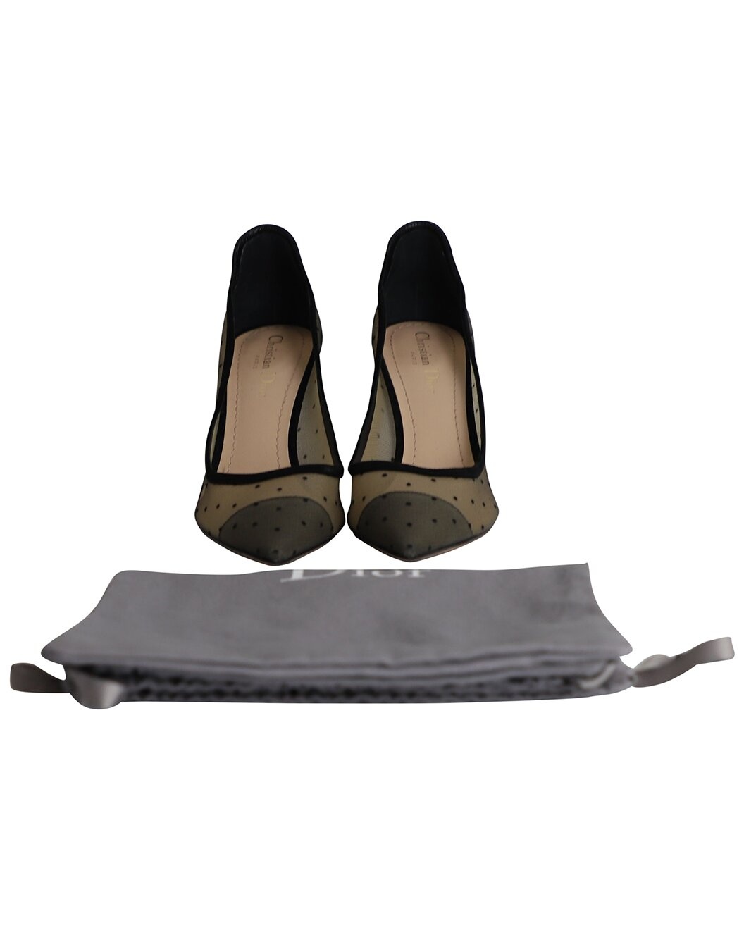 Dior Polyester D-Moi Polka Dot Mesh Pump (Authentic Pre-Loved) - 6