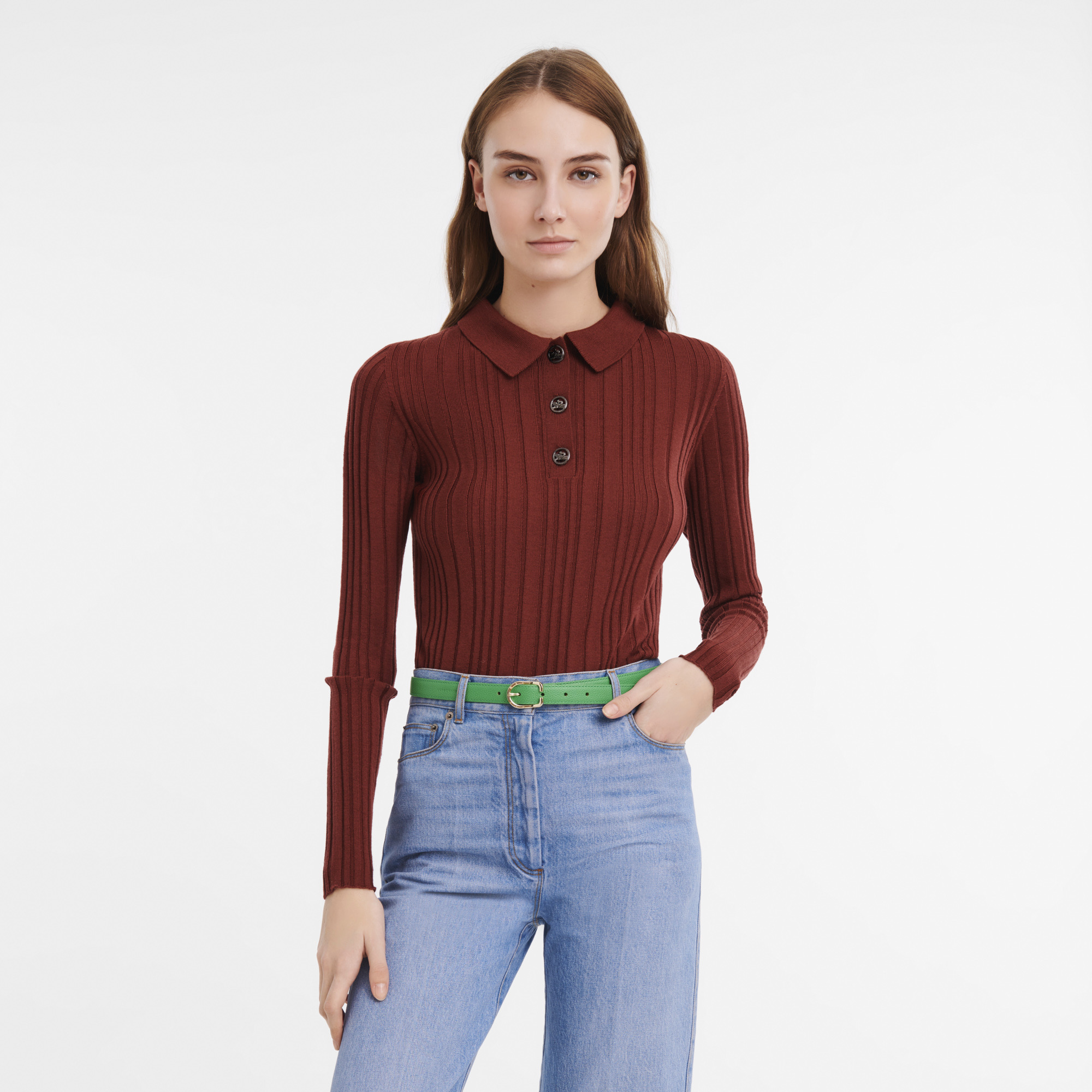 Le Foulonné Ladies' belt Lawn - Leather - 2