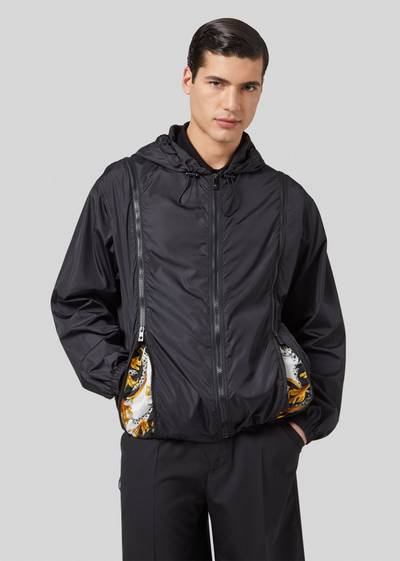 VERSACE Zip Accent Hooded Jacket outlook