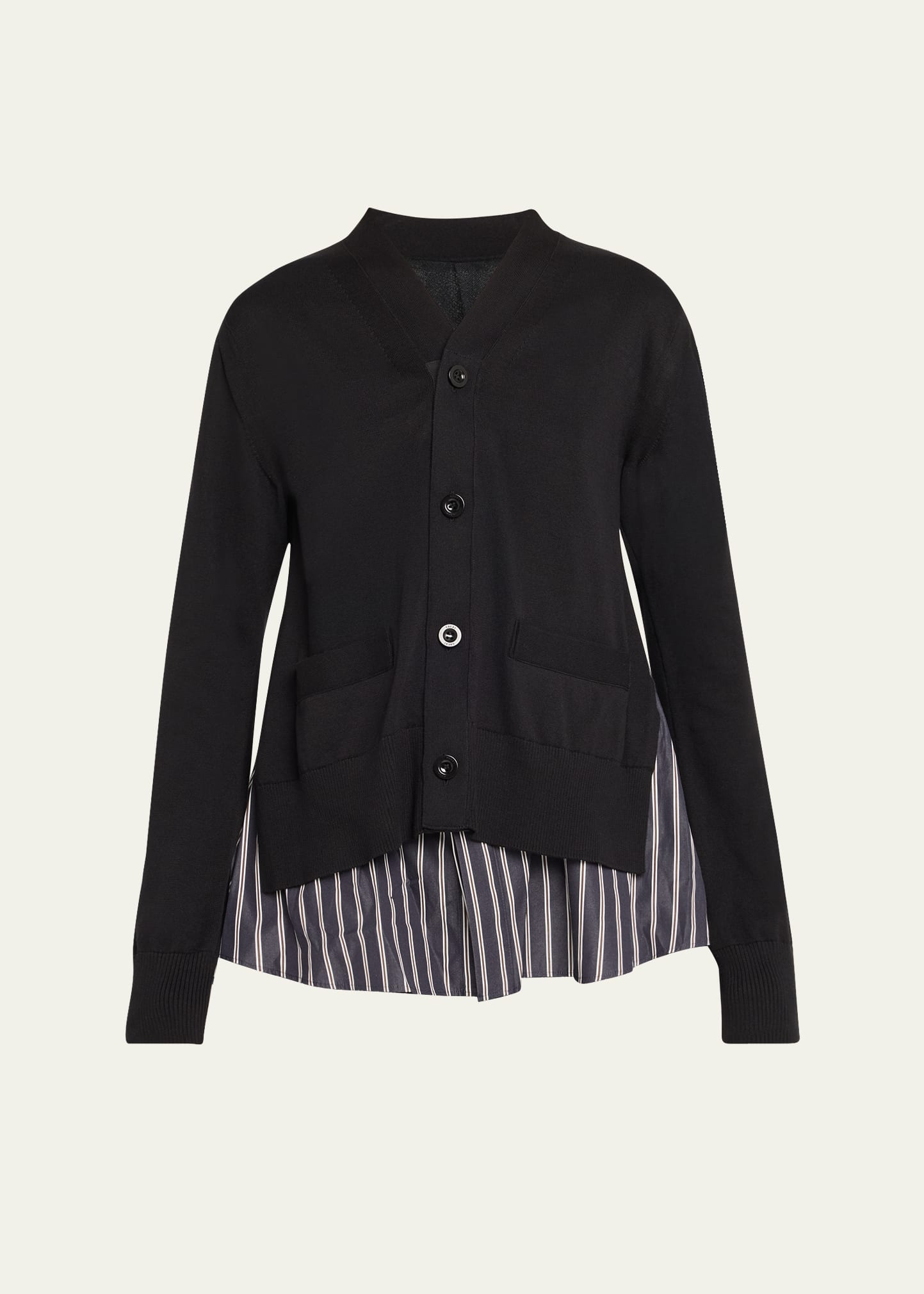 Mixed-Media Cardigan - 1