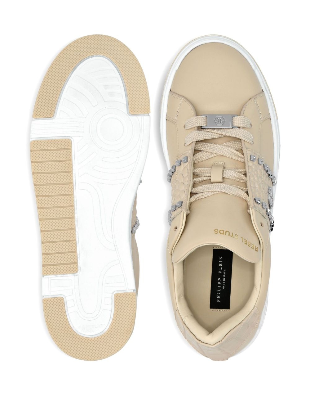 stud-embellished low sneakers - 3