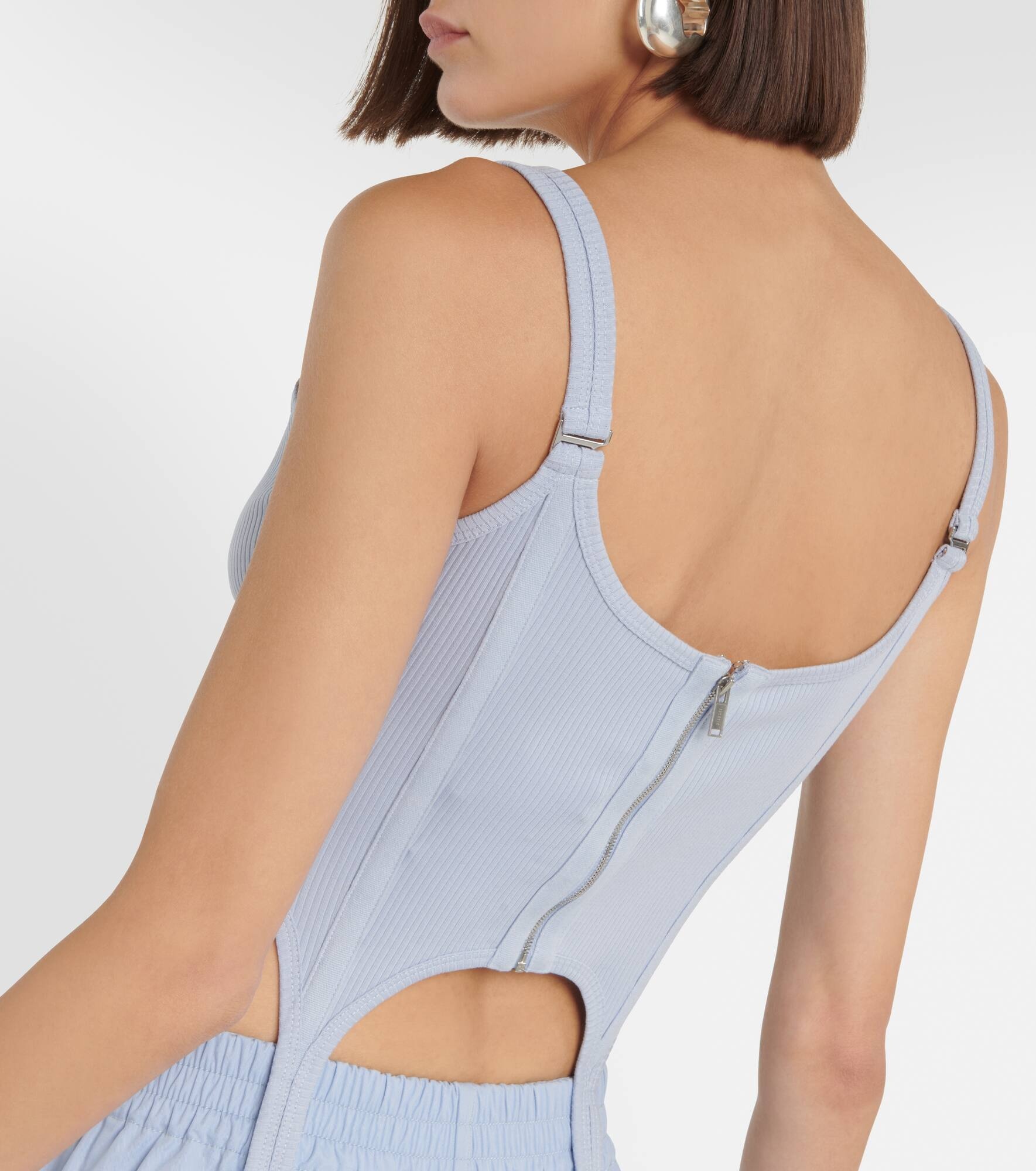 Cotton jersey bustier - 6