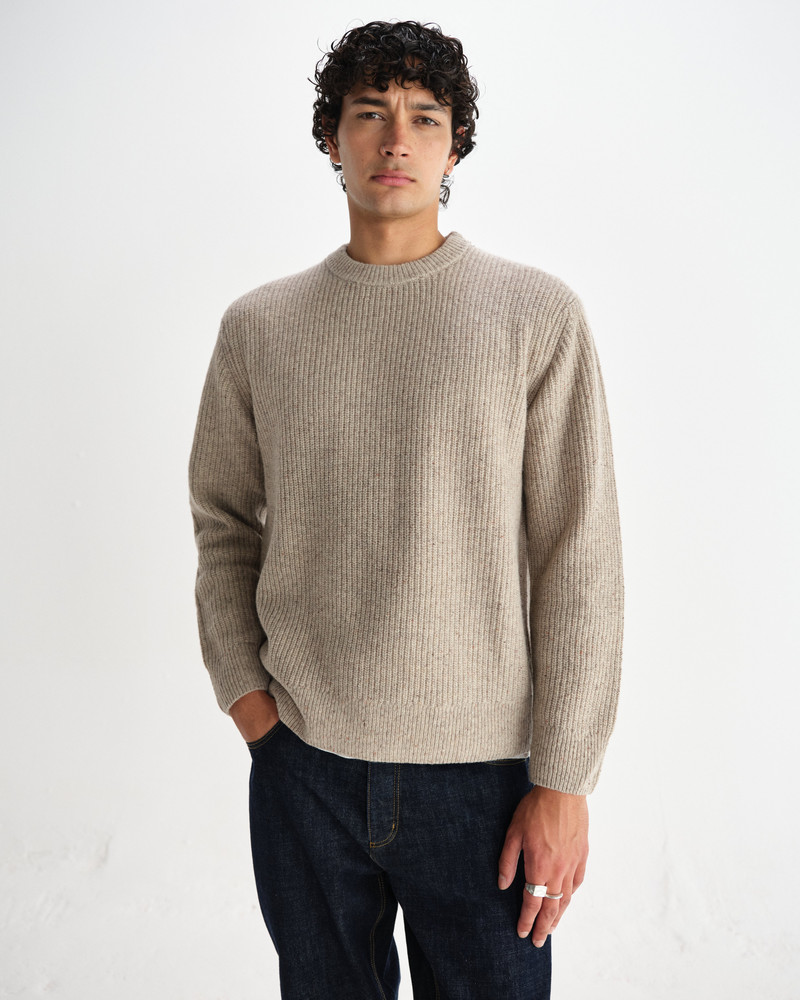 Wax London Wilde - Natural Donegal Wool Crewneck outlook
