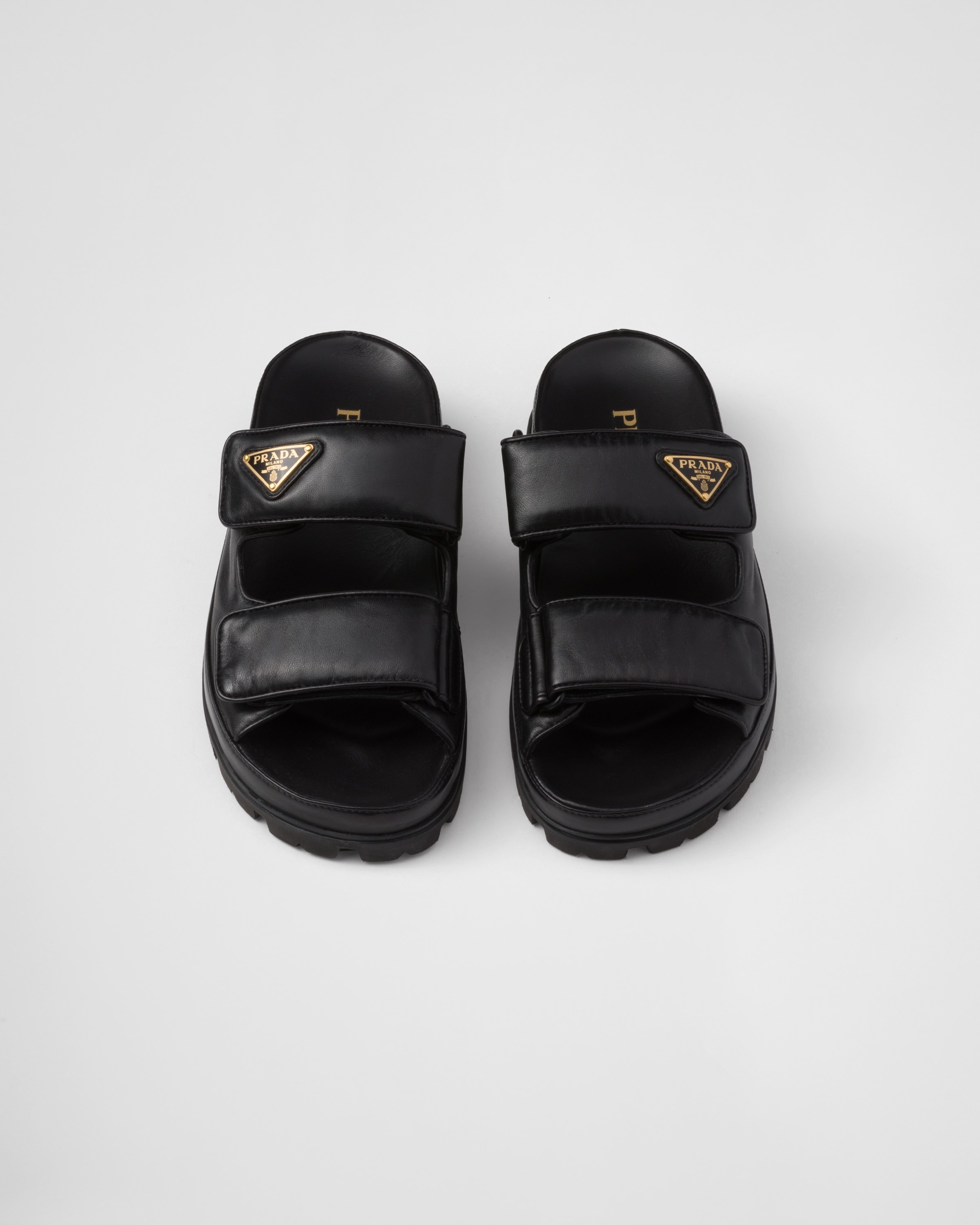 Nappa leather slides - 3