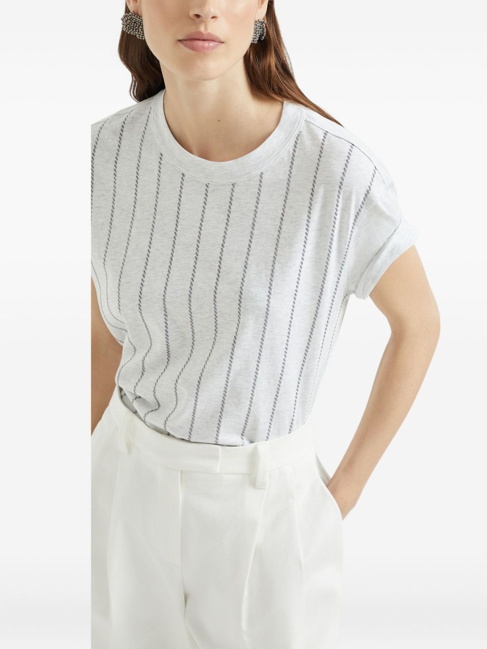 striped T-shirt - 4