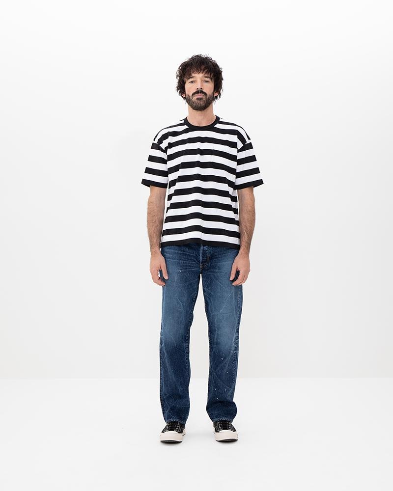 BORDER JUMBO KNIT TEE S/S (SIC) BLACK - 3
