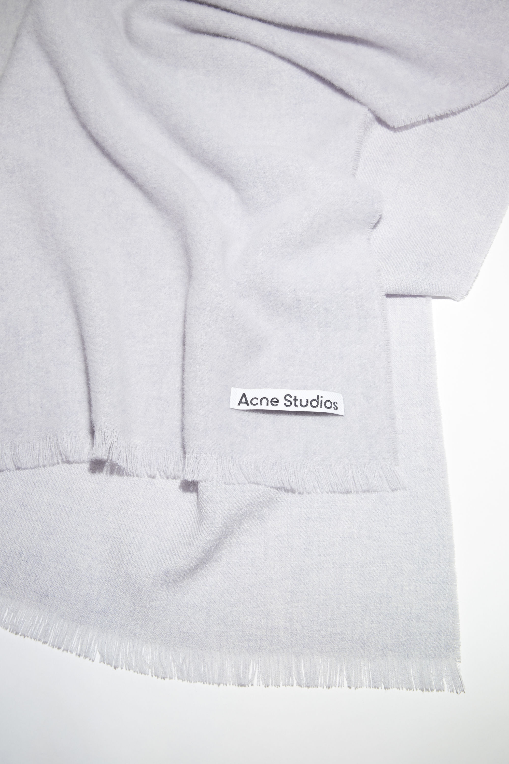 Soft wool scarf - Light Grey Melange - 4