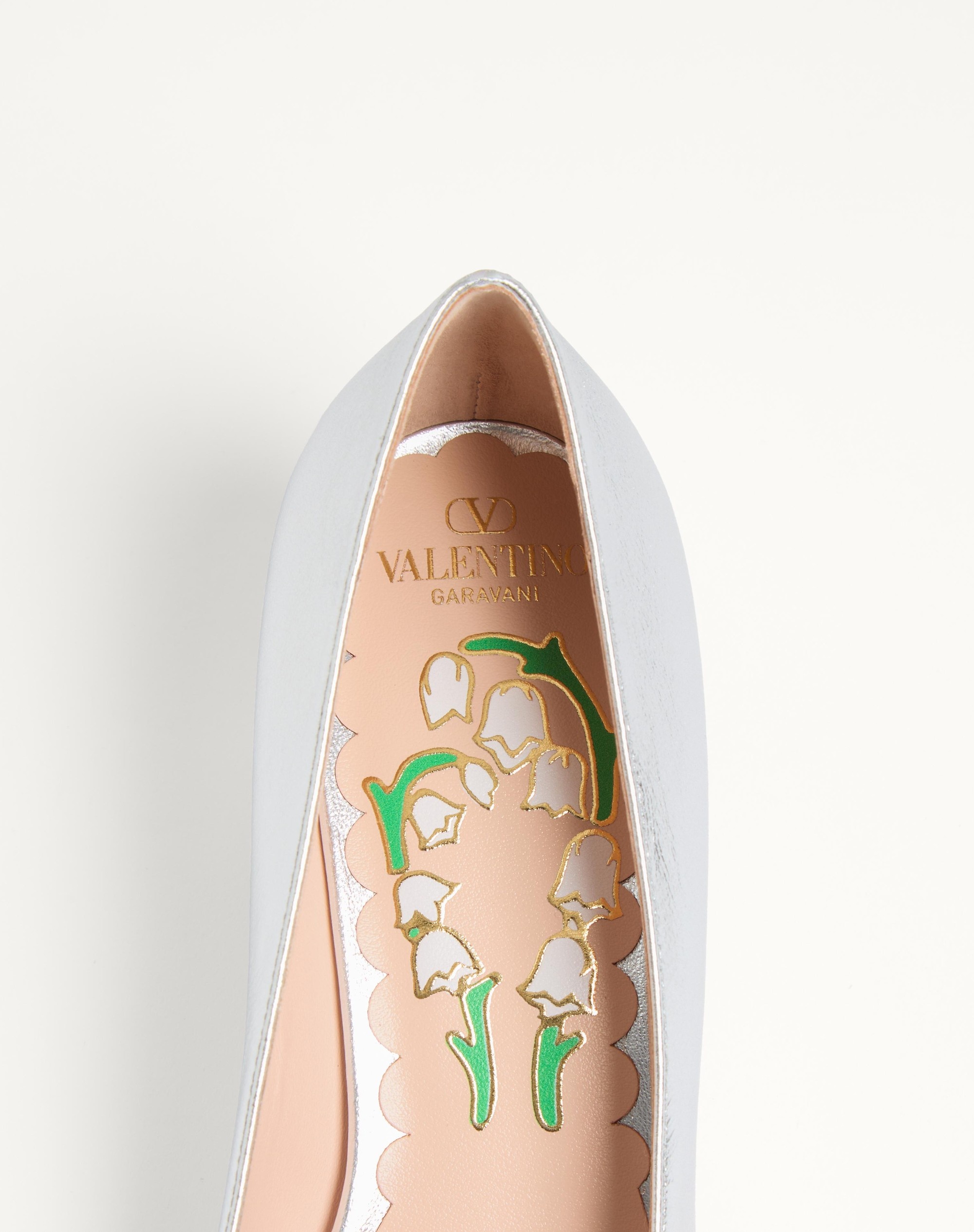 パンプス VALENTINO FW25 Ivory leather Bowow pumps (7W2S0LB5DDT 098) Bridal Bowow 45 bow-detail leather pumps in white