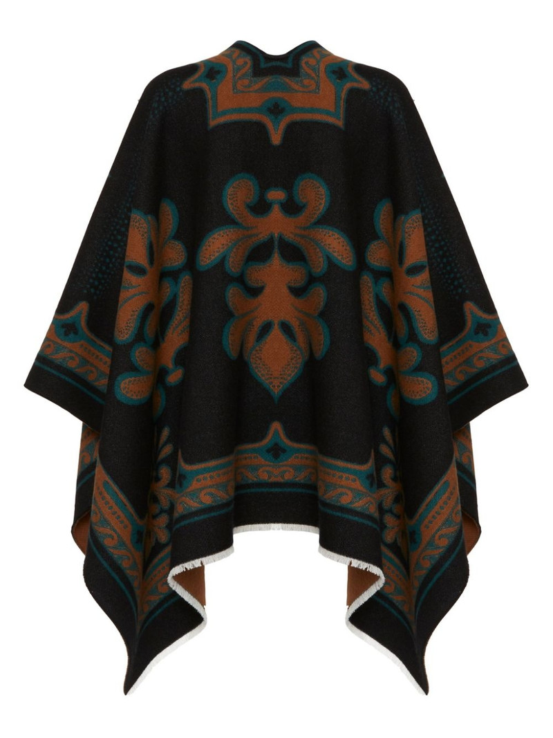 La DoubleJ abstract-pattern poncho outlook