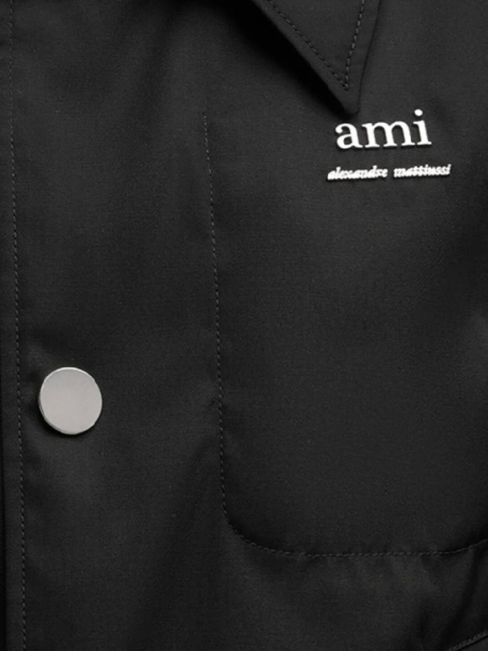 logo-appliqué shirt jacket - 2