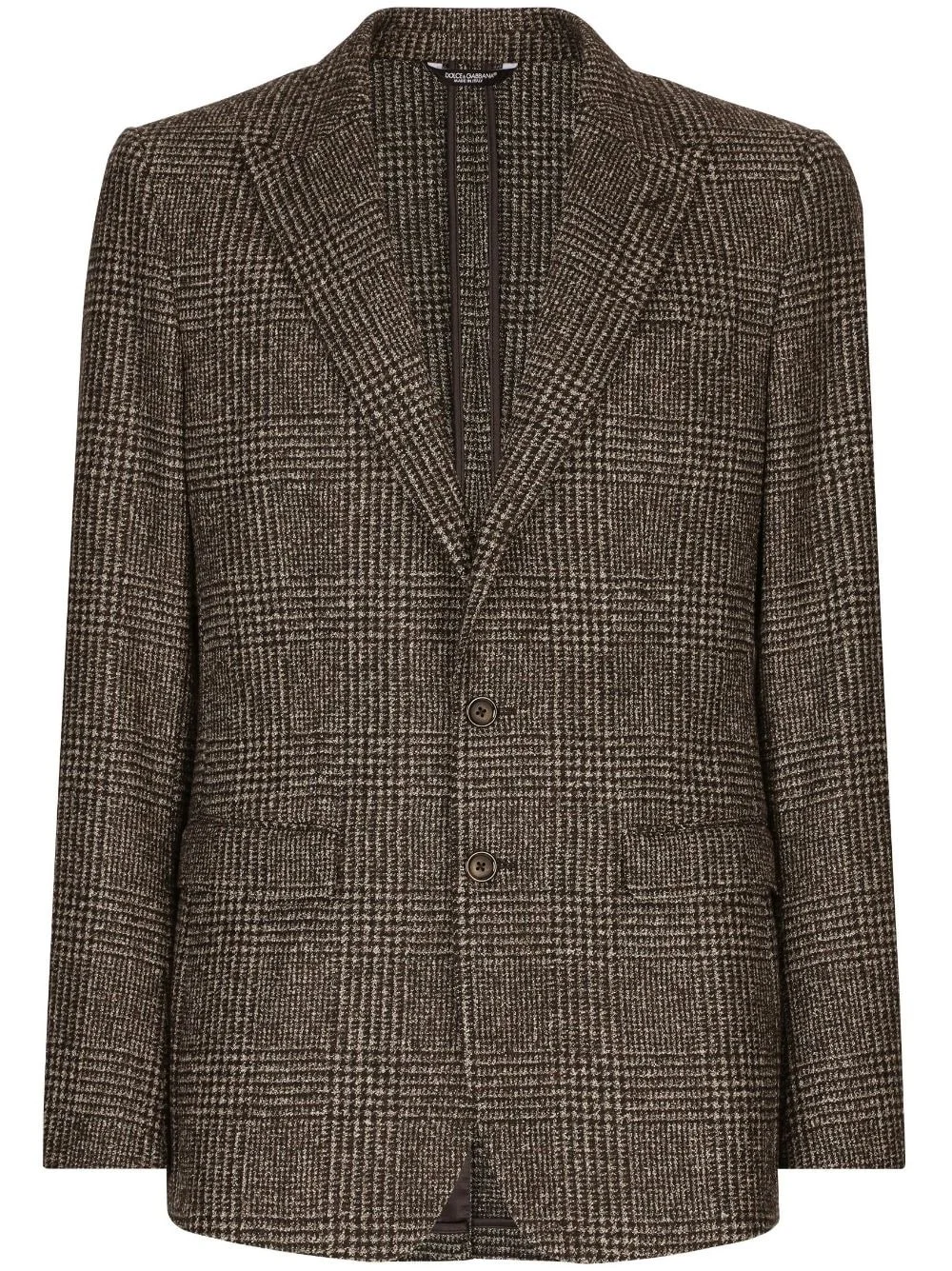 Prince of Wales single-breasted blazer - 1