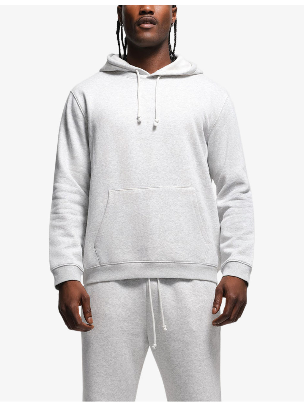 Classic lounge cotton-blend jersey hoody - 3
