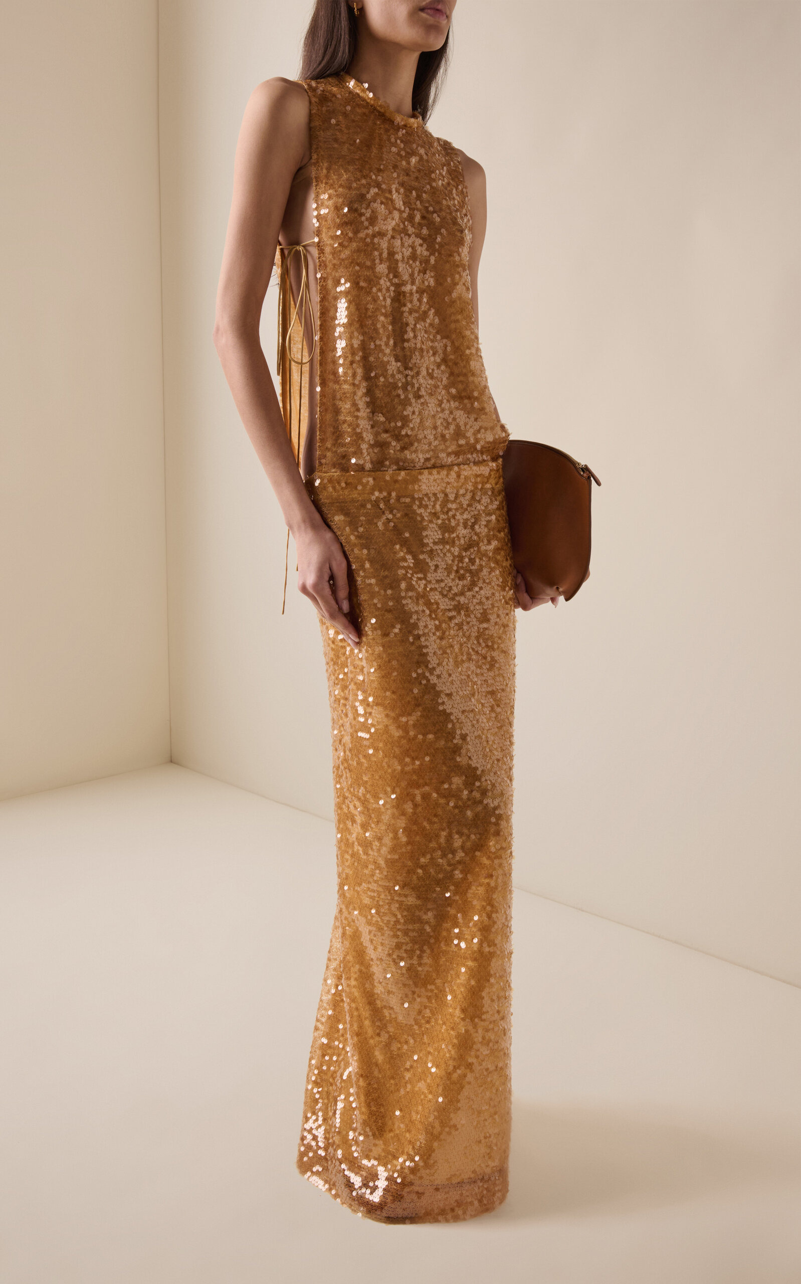 Lluminate Sequined Gown yellow - 3