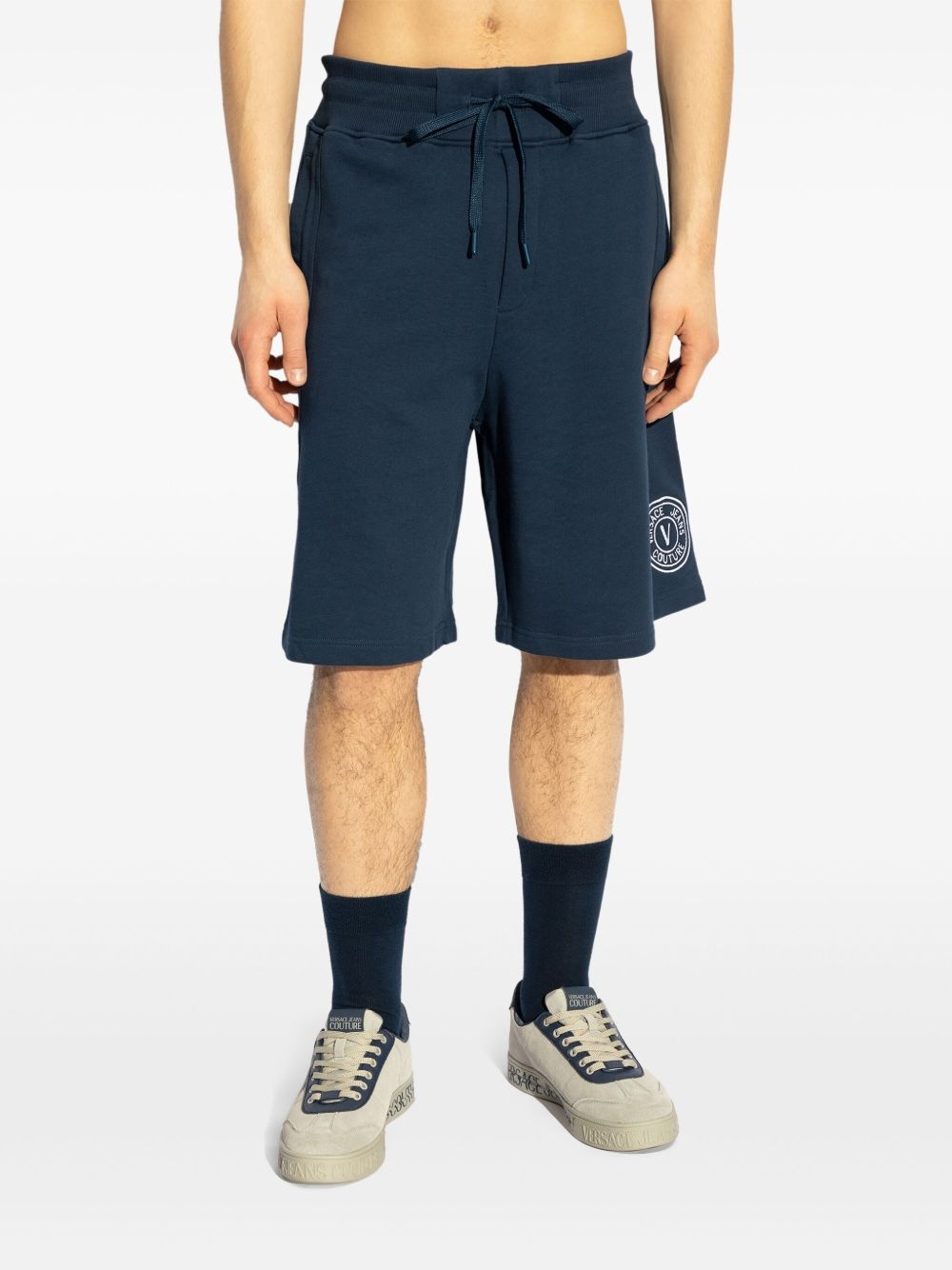 logo-embroidered track shorts - 3