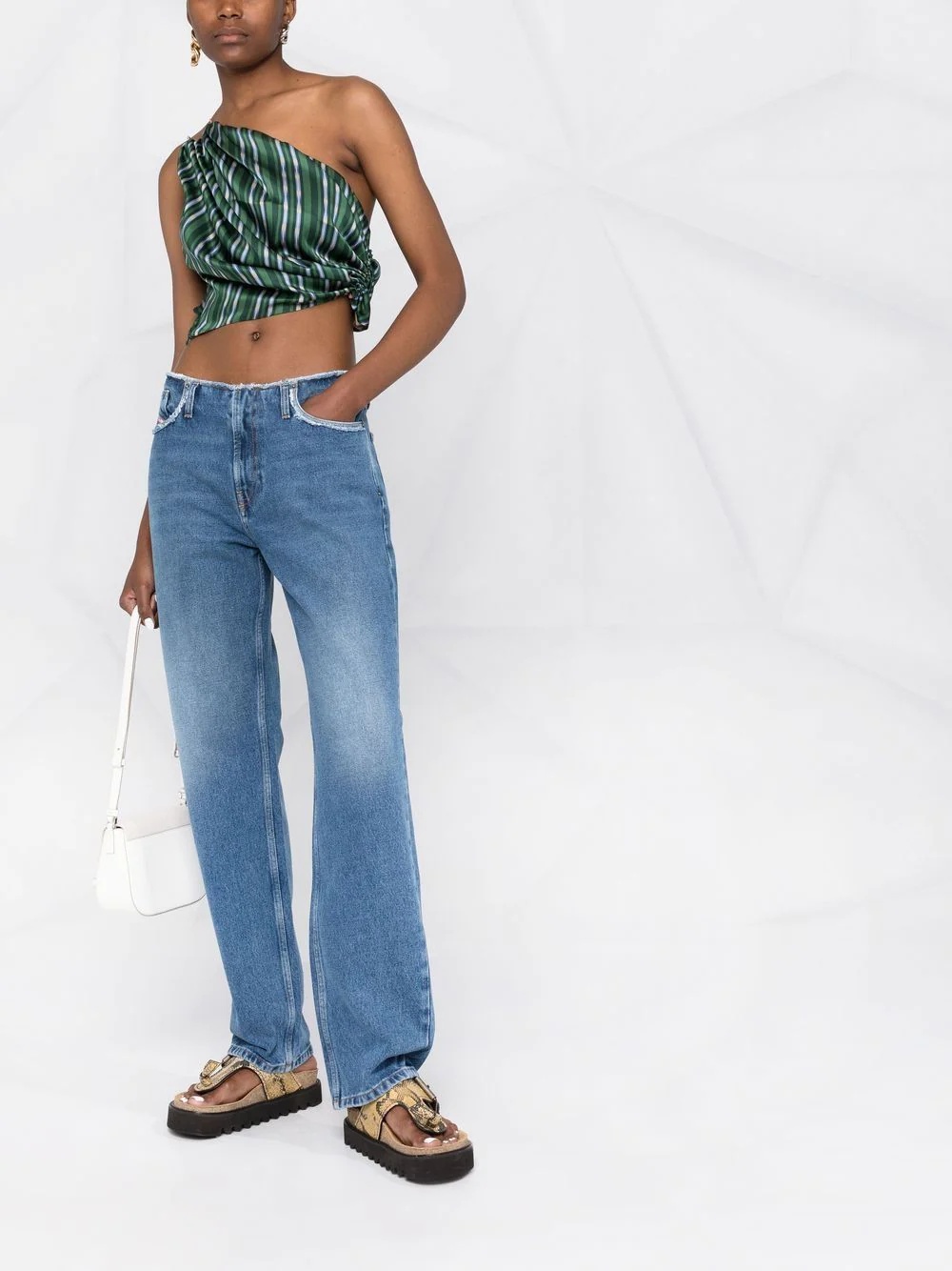 mid-rise straight leg jeans - 2