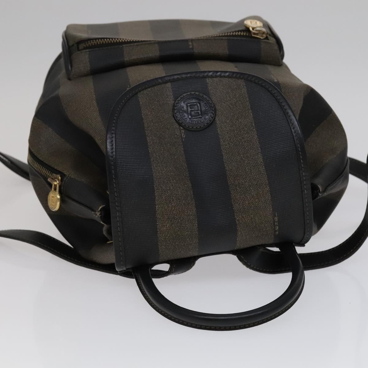 Fendi Rucksack Sac Backpack Pecan Leather Pecan Backpack FENDI FENDI Pecan Canvas Backpack Brown Black Gold  main image 4