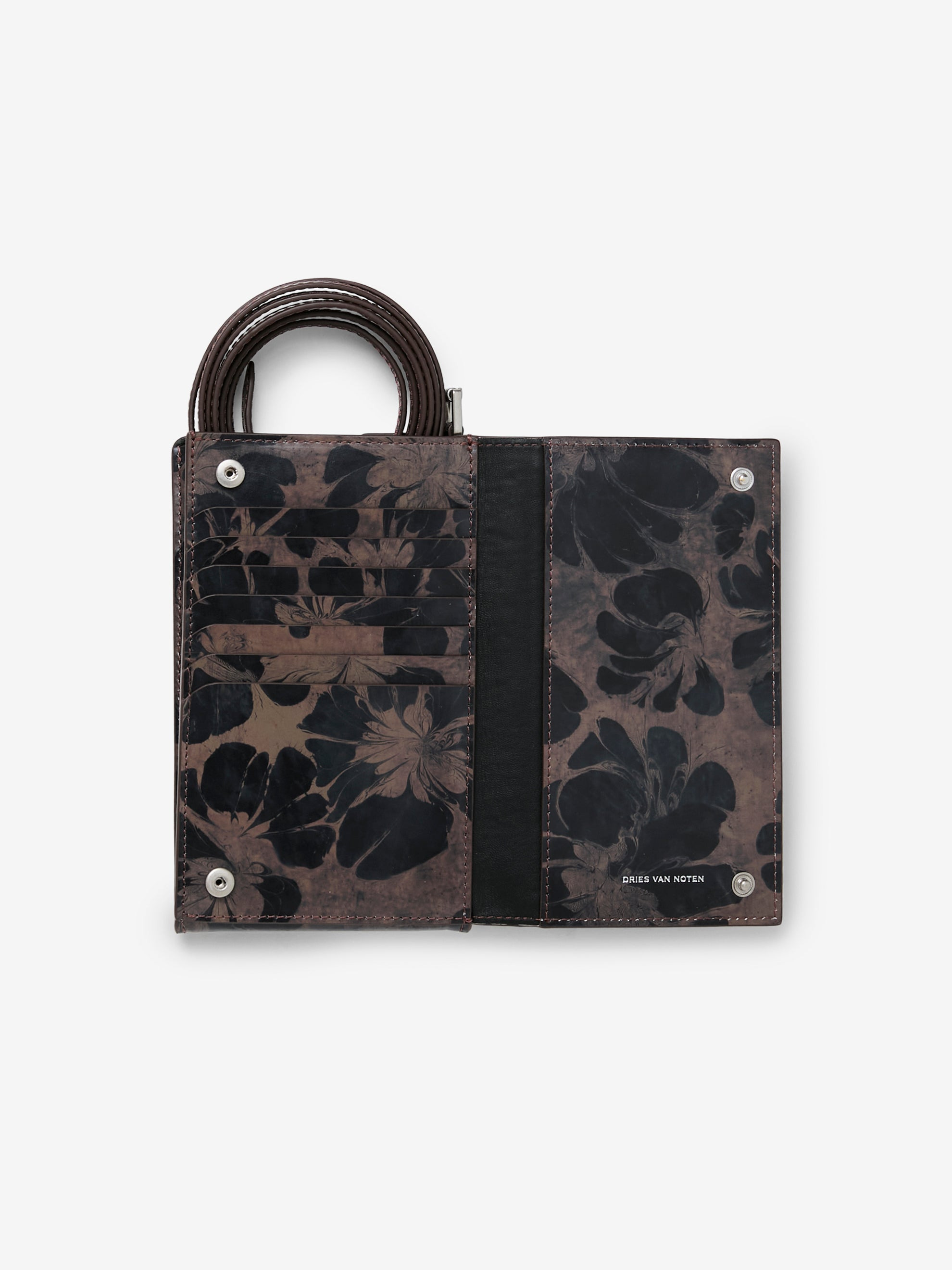 FLOWER PRINTED POUCH (RUST) - 3