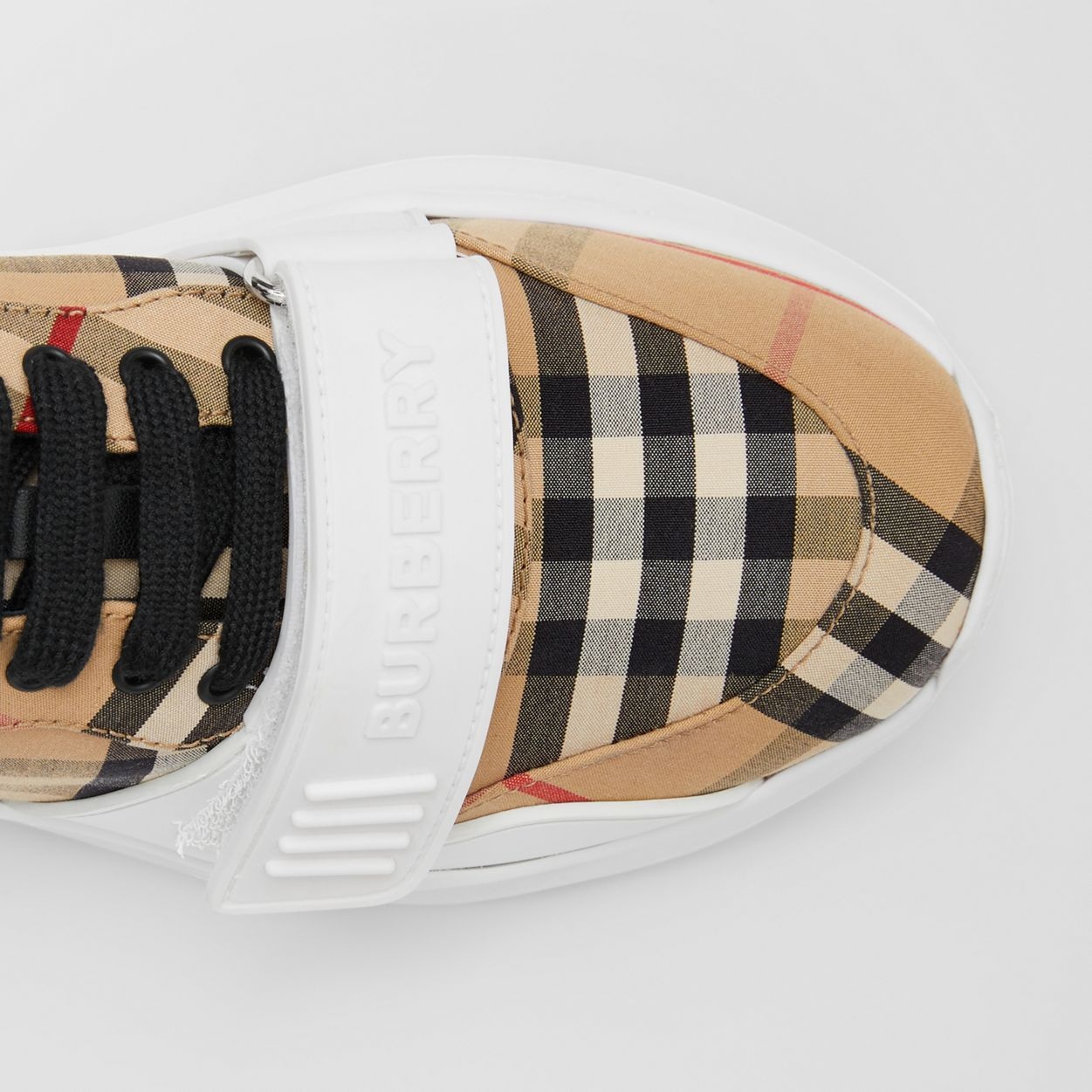 Vintage Check Cotton Sneakers - 3