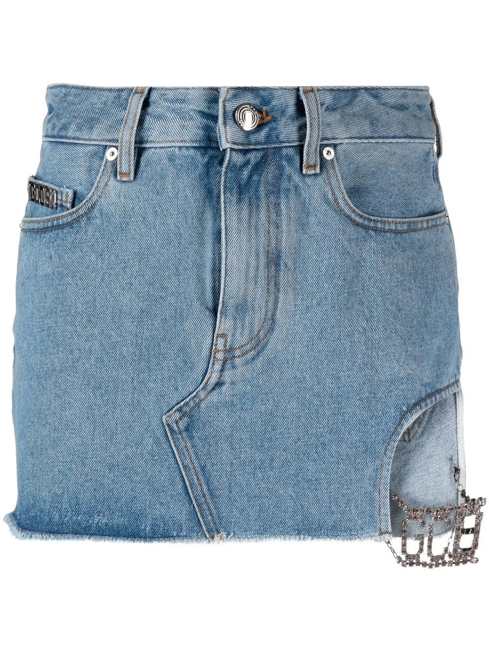 cut-out denim skirt - 1