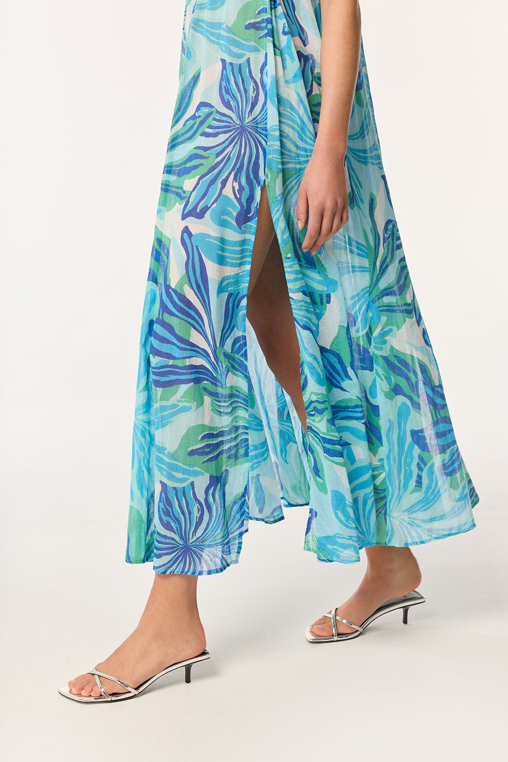 Long Dress Nava - Blue Seaweed - 4