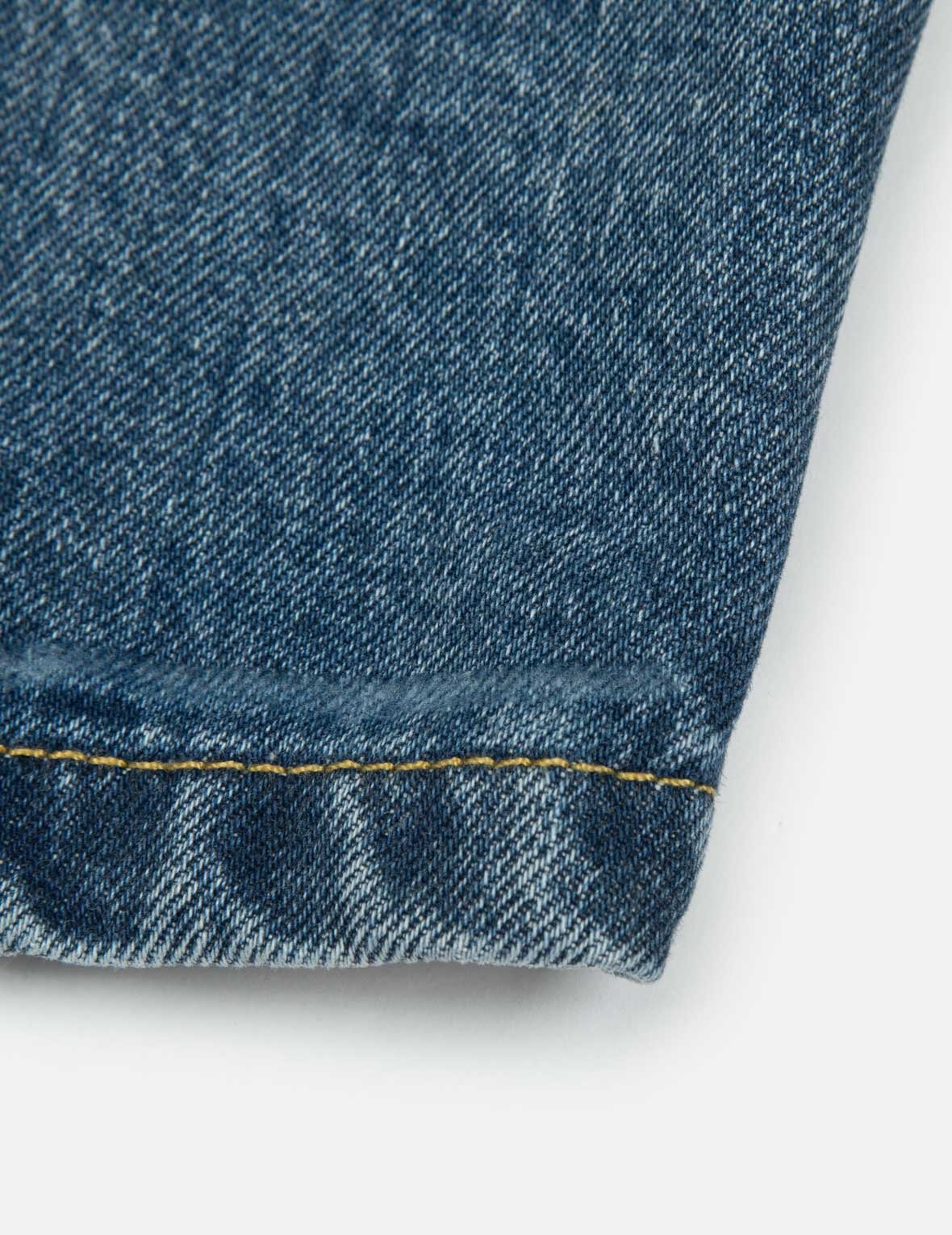 SEAGULL AND LOGO APPLIQUÉ EMBROIDERY BOXY DENIM SHORT-SLEEVES SHIRT - 12