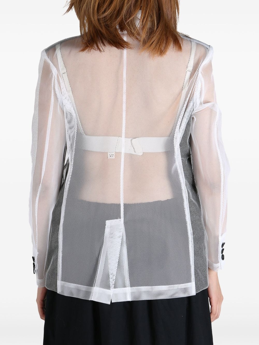 transparent-panelling blazer - 4