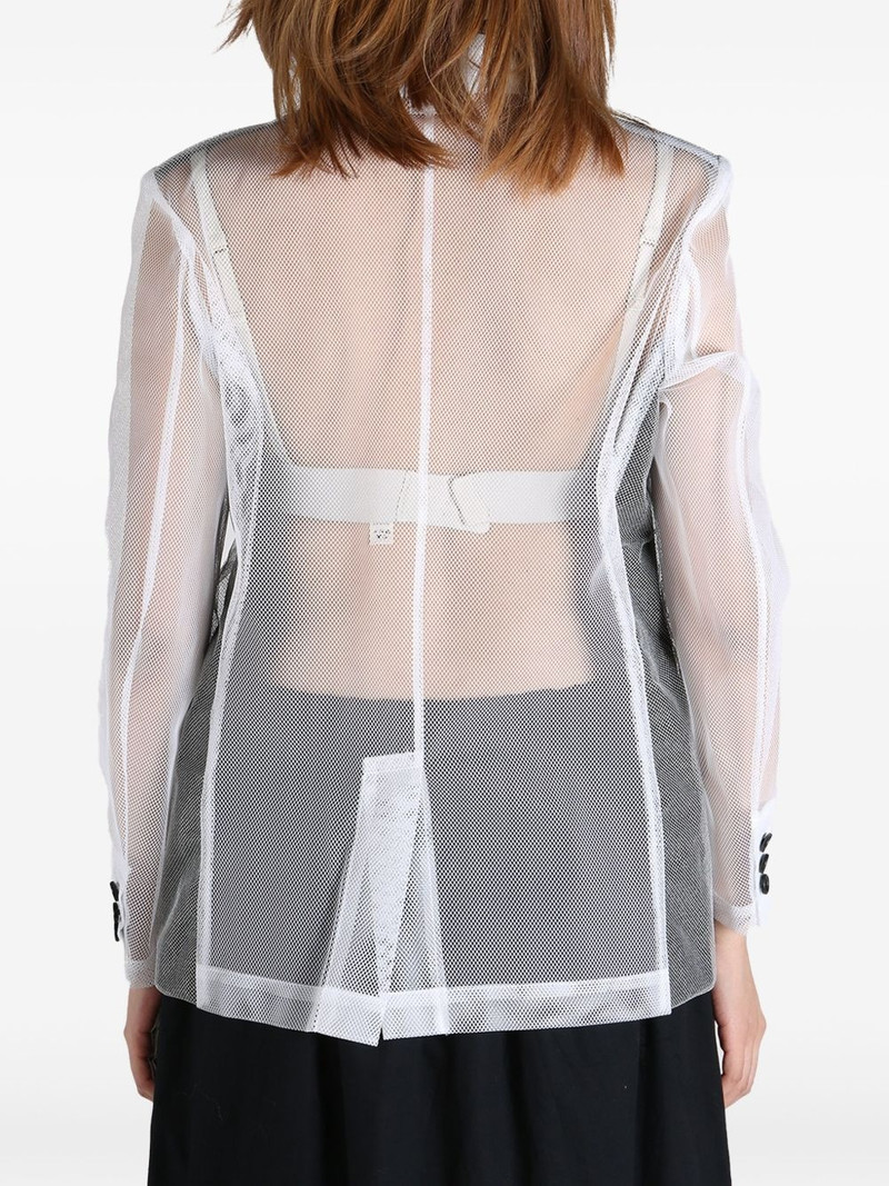 transparent-panelling blazer 4