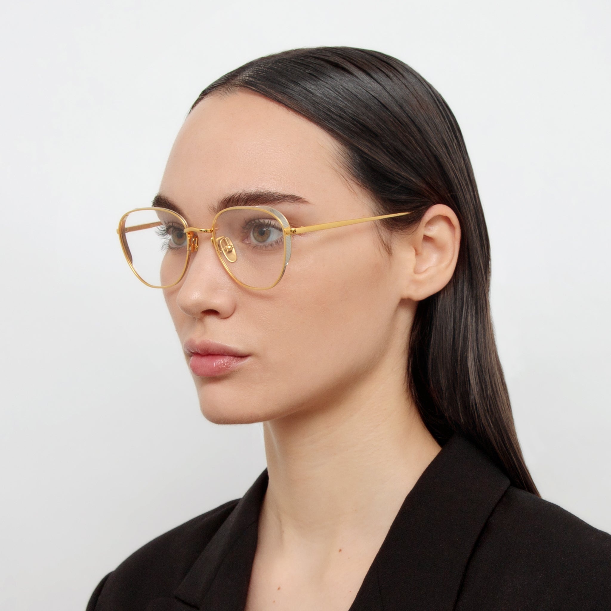 HARDY OVAL OPTICAL FRAME IN YELLOW GOLD - 2