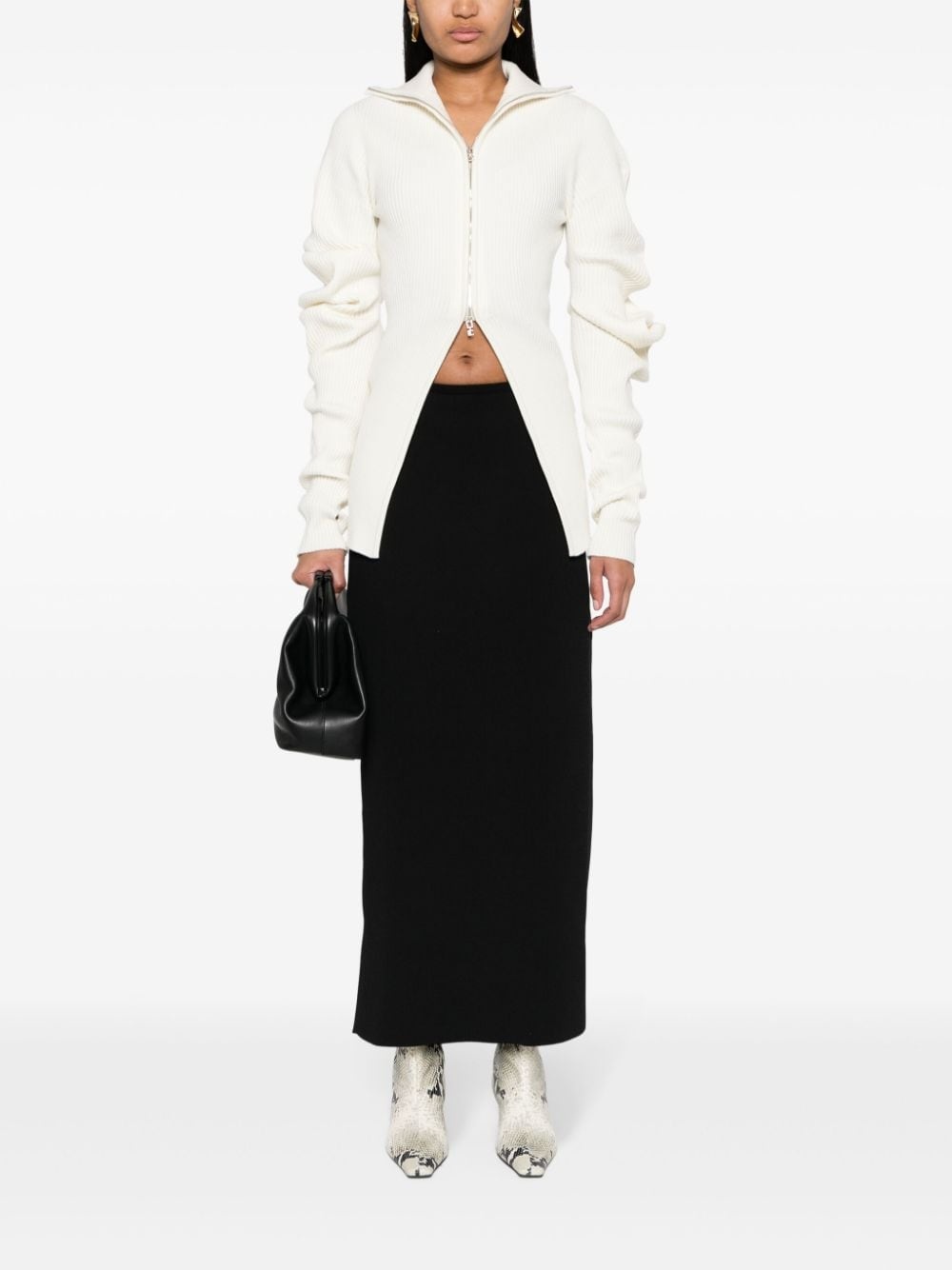 mid-rise straight midi skirt - 2