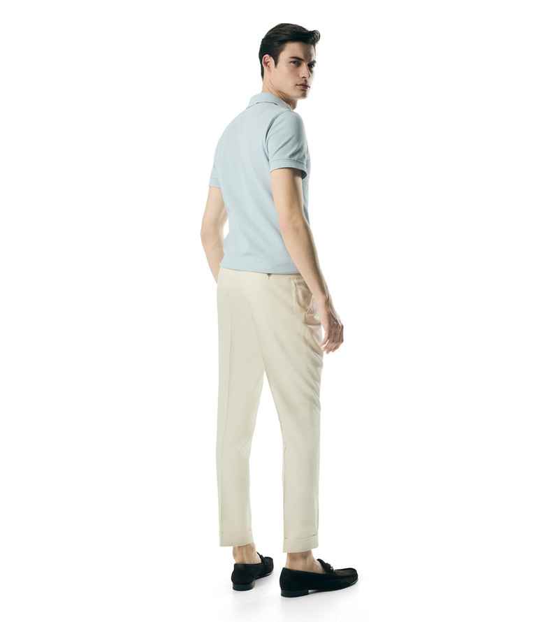 PURE SILK ATTICUS PLEAT TROUSER 3