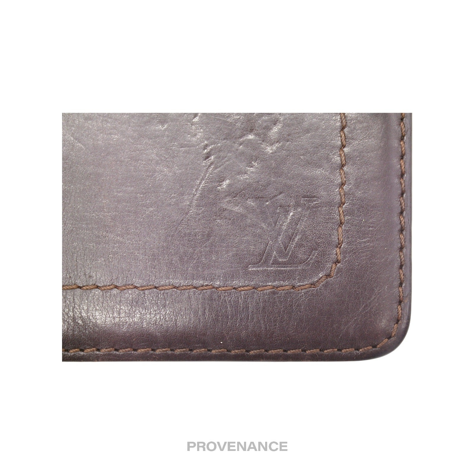 Louis Vuitton Long Wallet - Utah Brown Leather - 5