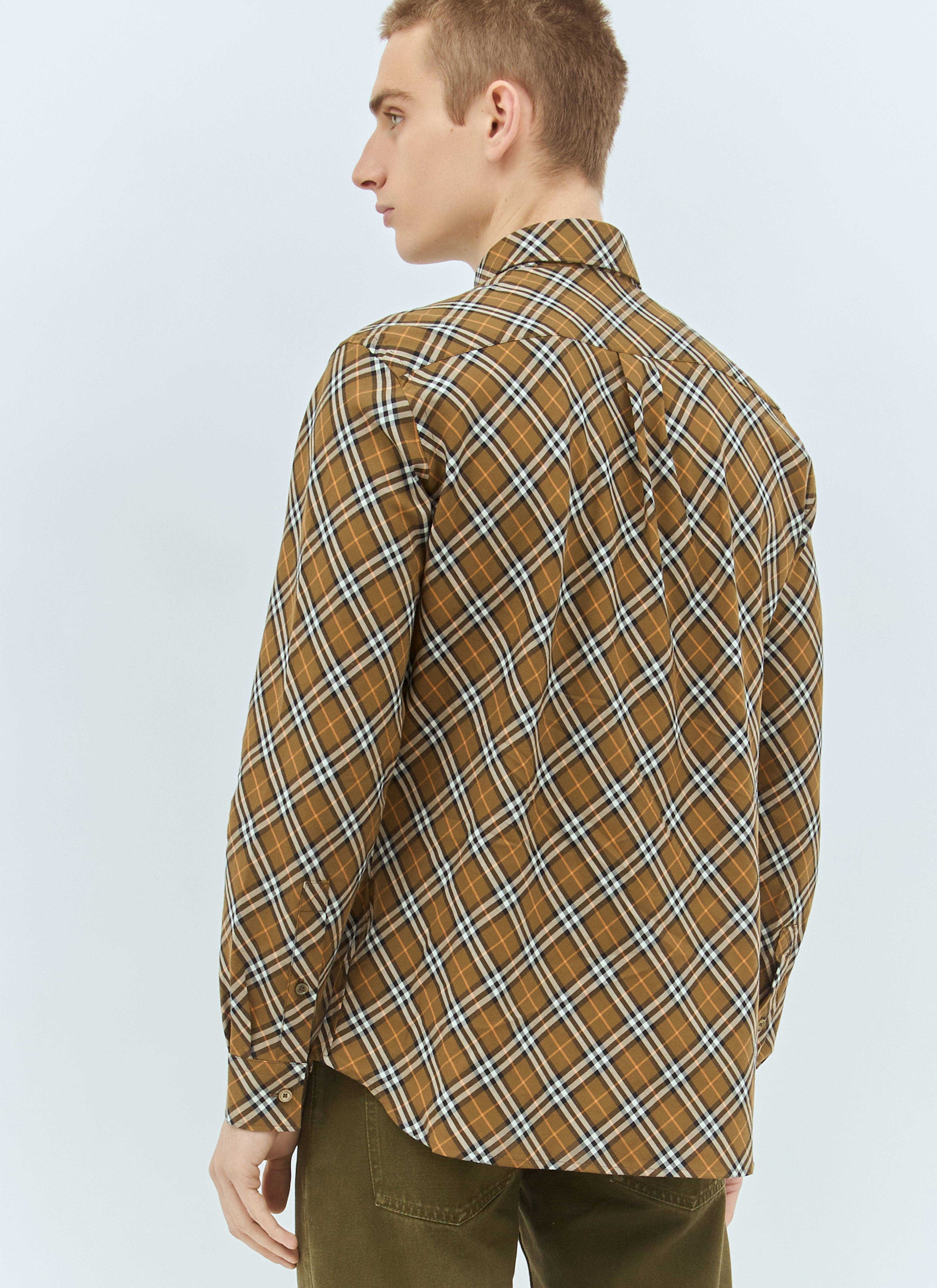 Burberry Men Check Cotton Shirt - 4