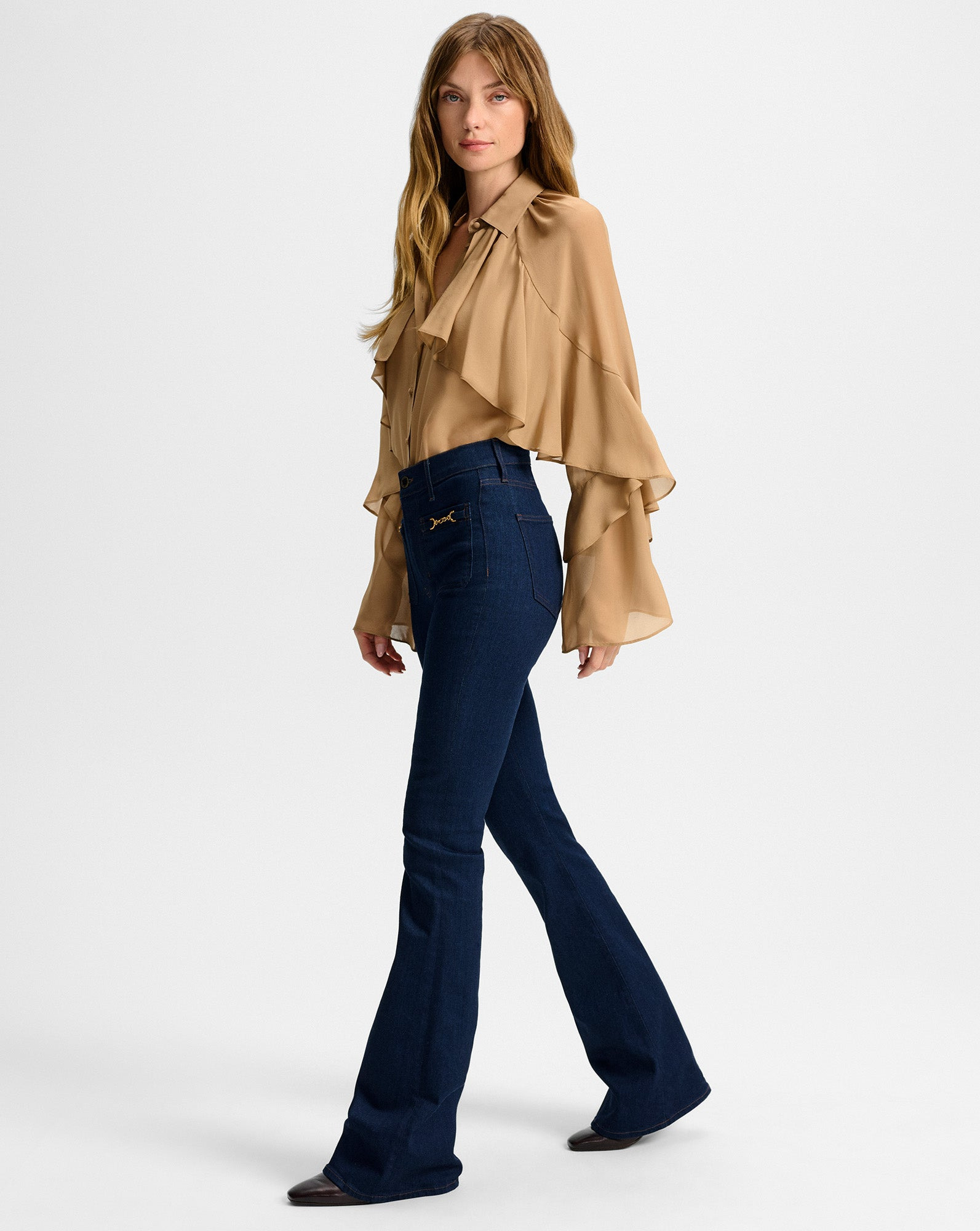BEVERLY CHAIN-POCKET SKINNY-FLARE JEAN - 4
