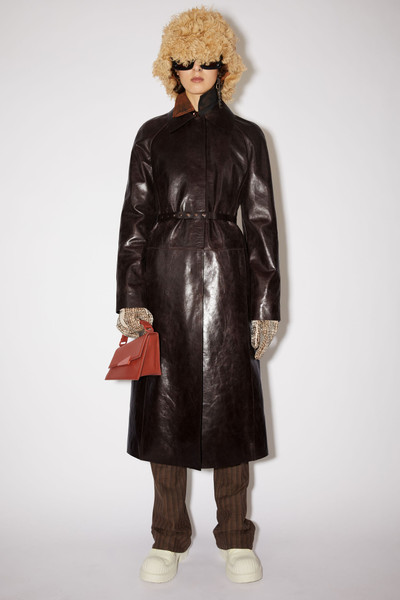 Acne Studios Calf leather coat - Chocolate brown outlook