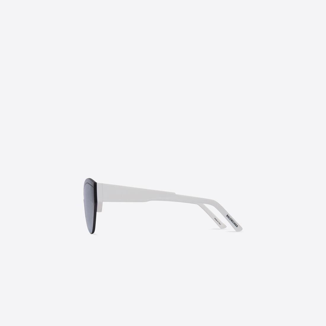 Women's Ski Cat Sunglasses in White Black - 2