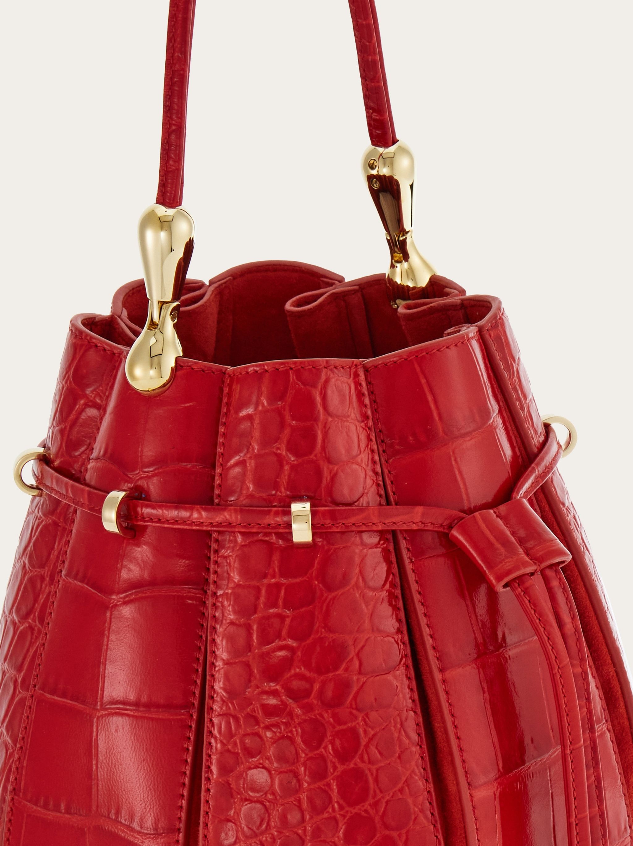 Bucket bag with inlays (M) - 7