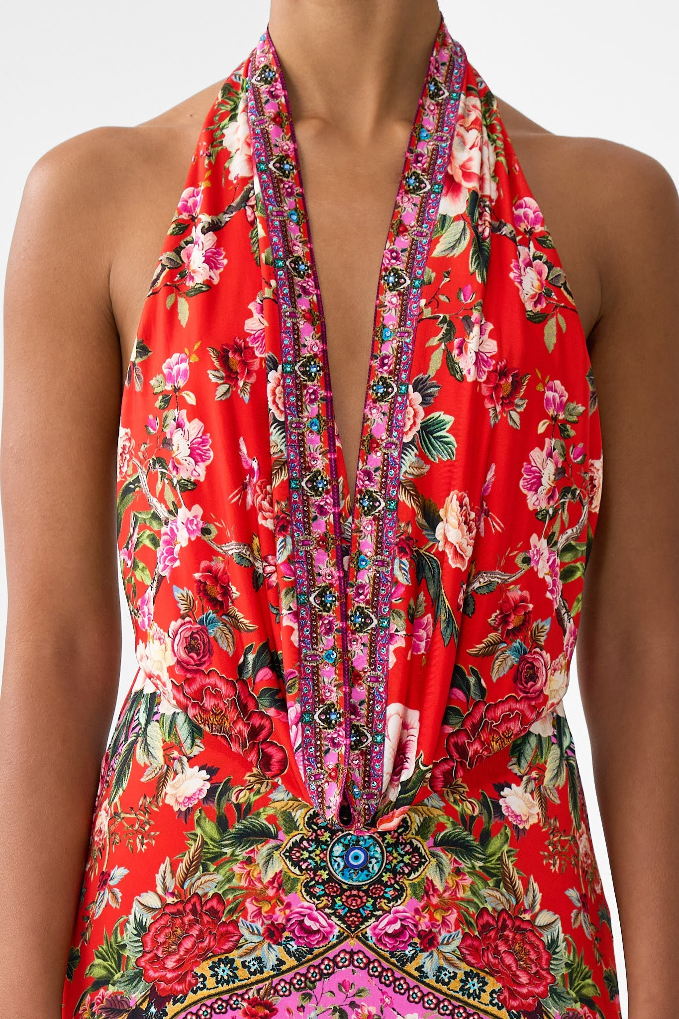DEEP COWL PLUNGE DRESS - 6