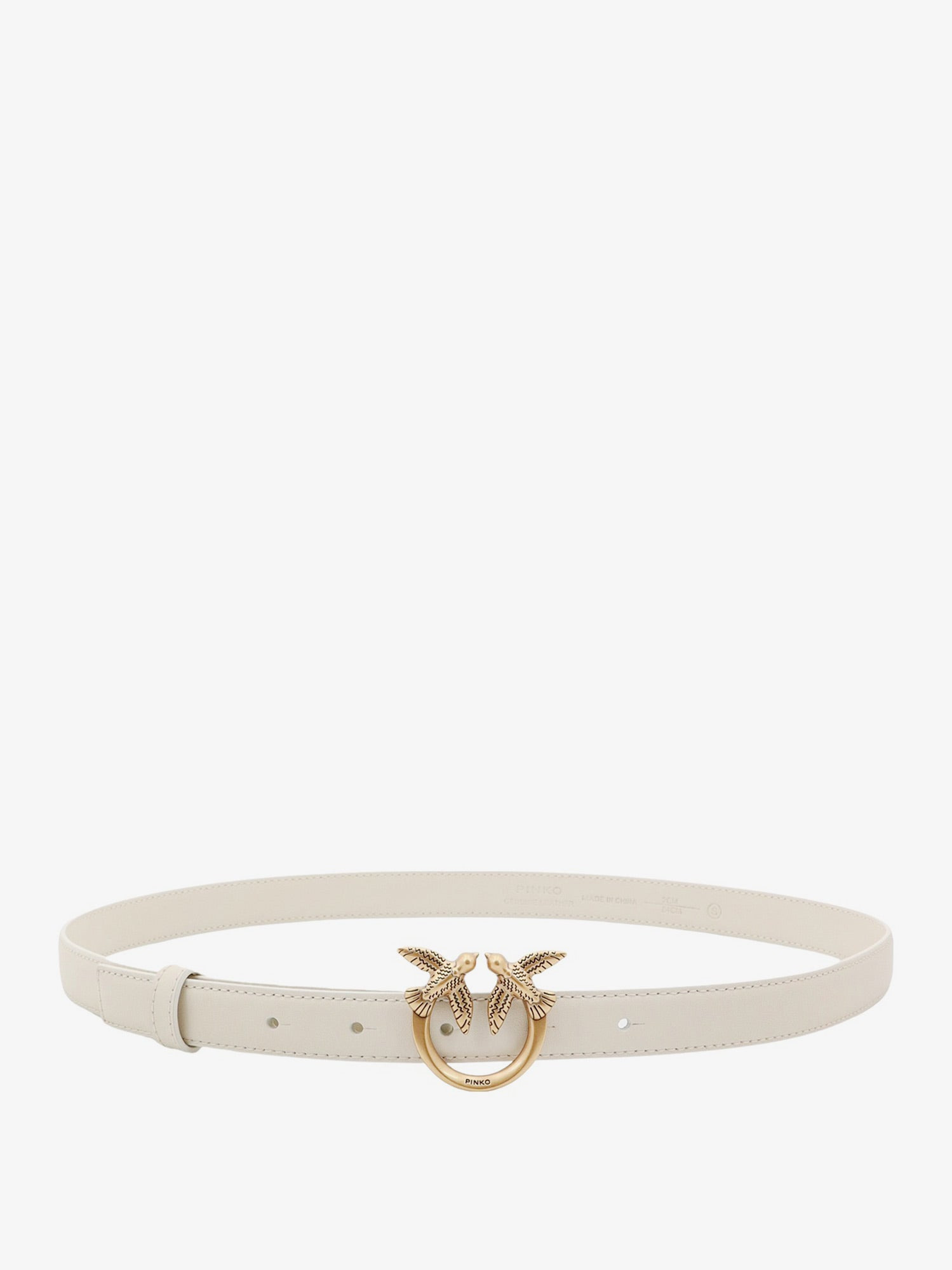 Love Berry Leather Belt With Love Birds Buckle - 1