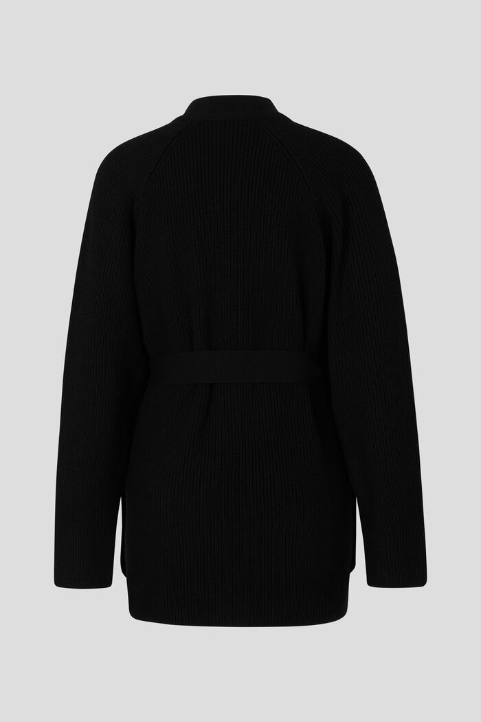 Roxana Leather cardigan in Black - 6