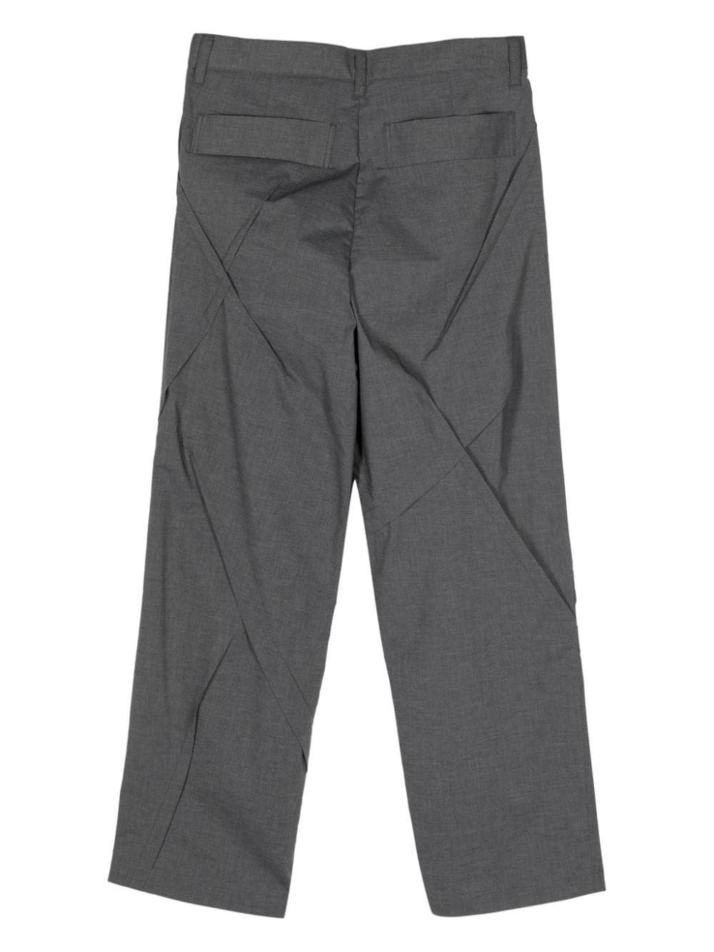 seamed straight-leg trousers - 2