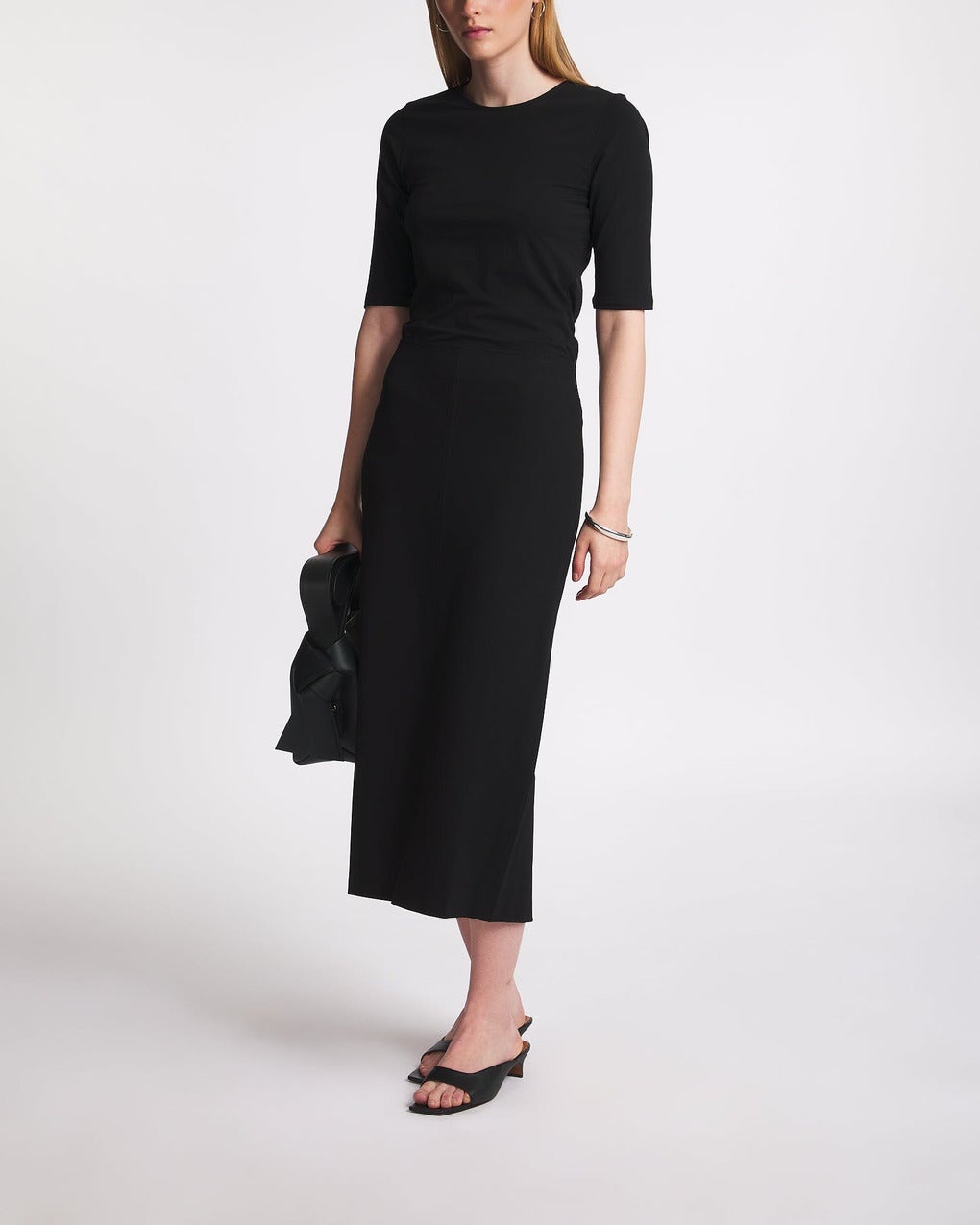 Skirt Jersey Pencil Black - 3