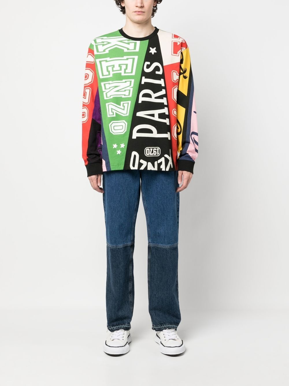 patchwork cotton sweatshirt - 2