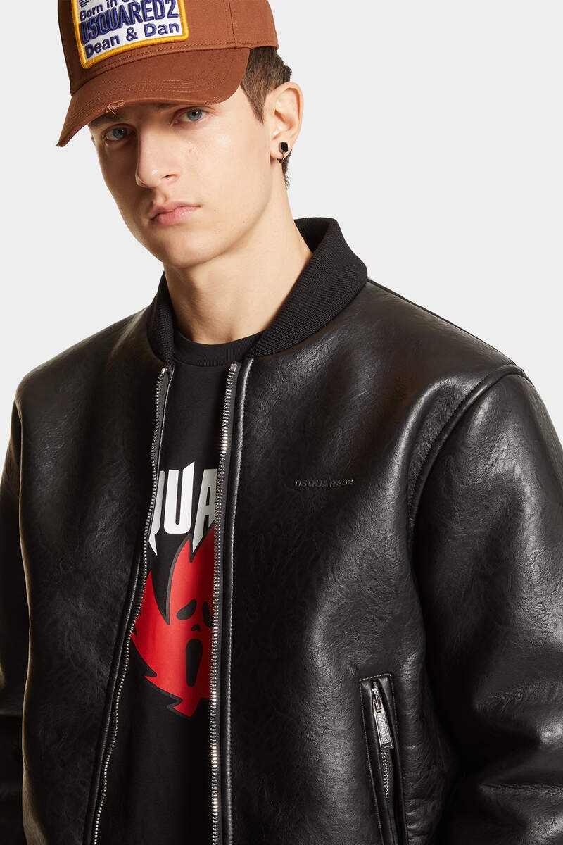 FAUX SHEARLING BOMBER - 5