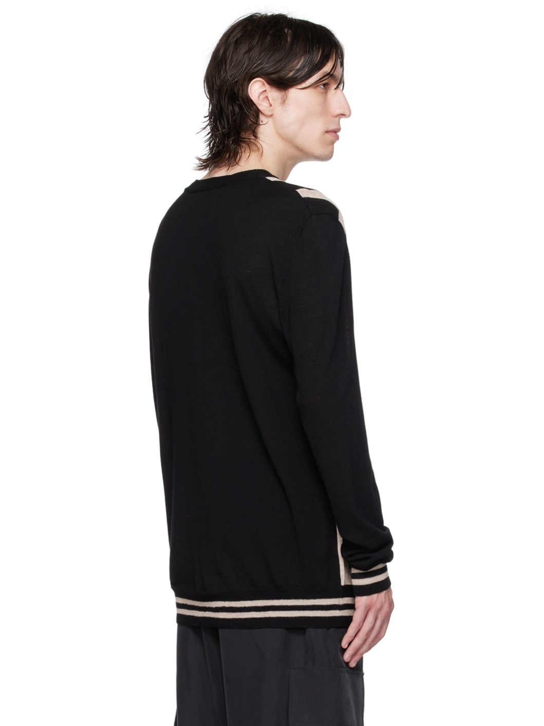 Black & Beige Monogram Sweater - 3