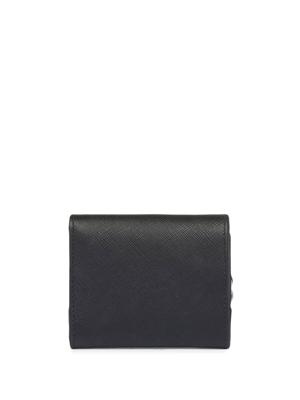 triangle logo leather wallet - 2