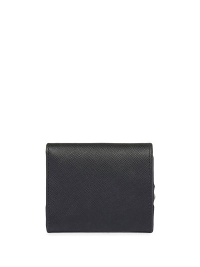 Prada triangle logo leather wallet outlook