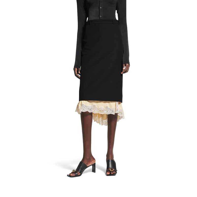 Women's Lingerie Tailored Skirt in Black 5